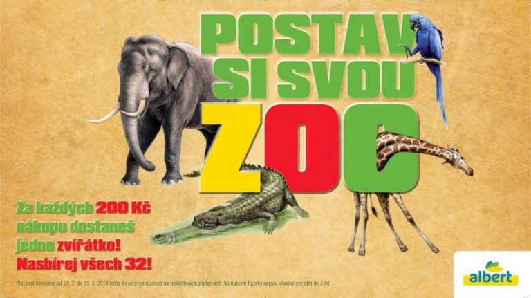 Zvířátka za nákup v Albertu: postavte si svou vlastní zoo