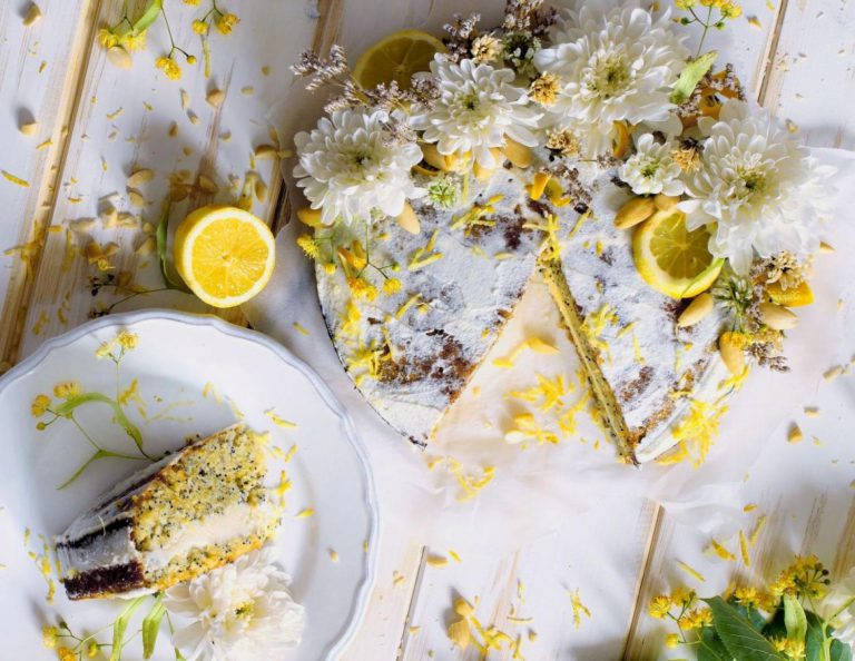 Mandlovo-citrónový dort Mandlovo-citrónový dort