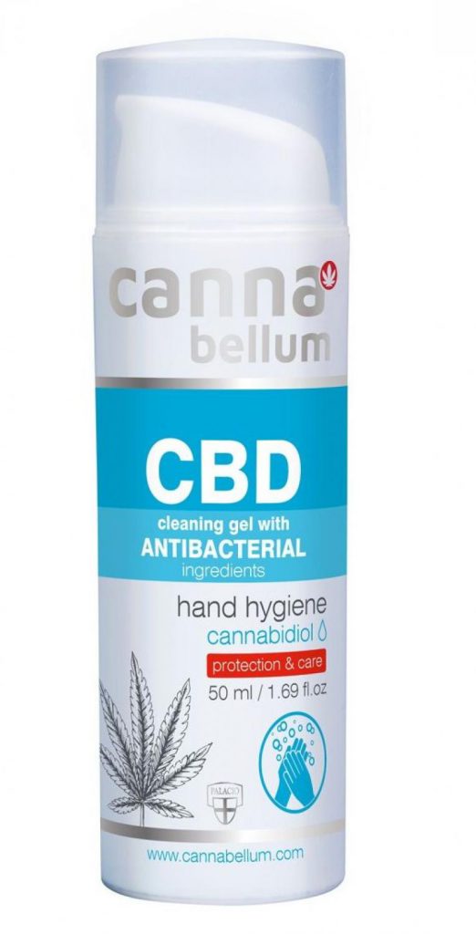 Čistící gel na ruce s antibakteriálními přísadami a CBD