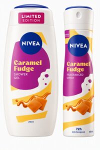 NIVEA sprchový gel a antiperspirant Caramel Fudge Foto: Nivea